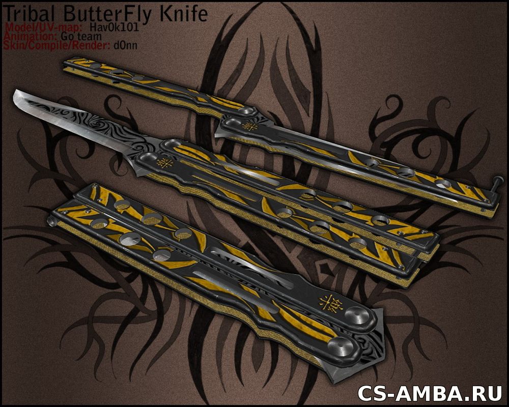 Tribal ButterFly On ImBrokeRU's Paincake Knife