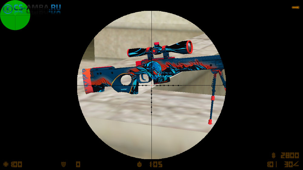 Модель оружия HD: AWP «Volcano» для CS 1.6