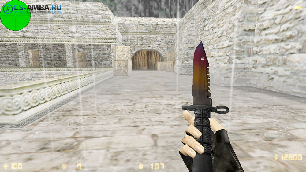 Модель ножа M9 Bayonet «Градиент — Fade» для CS 1.6