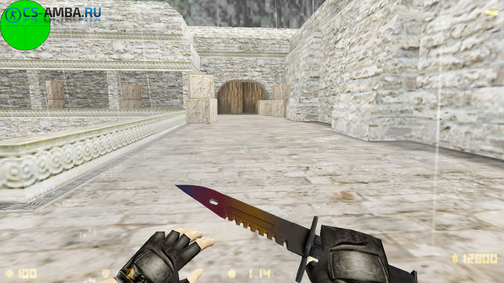 Модель ножа M9 Bayonet «Градиент — Fade» для CS 1.6
