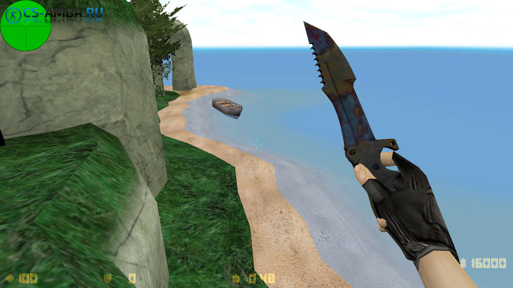 Huntsman Knife | Case Hardened - HD для CS 1.6