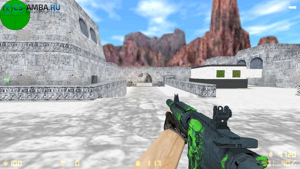 Модель HD M4A4 «Deskull» из мастерской CS:GO для CS 1.6