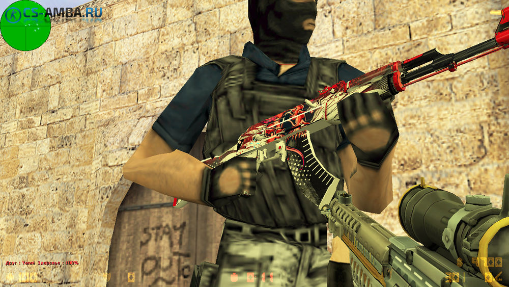 Модель оружия HD AK-47 «Шакал» для CS 1.6