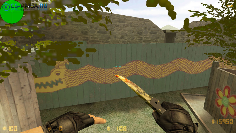 Модель ножа HD «Falchion - Dragon Lore» для Кс 1.6