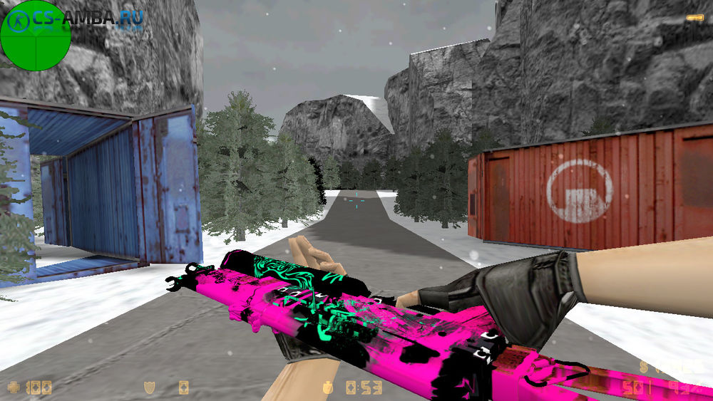 Модель HD Bizon «Neon Revolution» с анимацией осмотра для CS 1.6