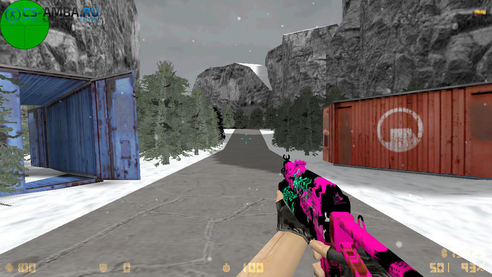 Модель HD Bizon «Neon Revolution» с анимацией осмотра для CS 1.6