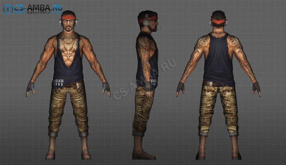 Модель игрока «Прокаченный Guerilla» для CS 1.6
