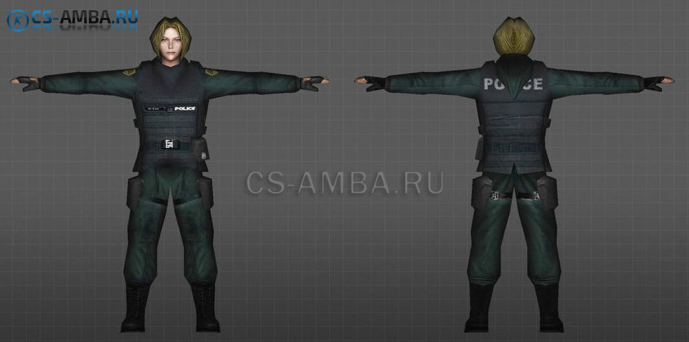 Модель «Женщина-Полицейский» для CS 1.6