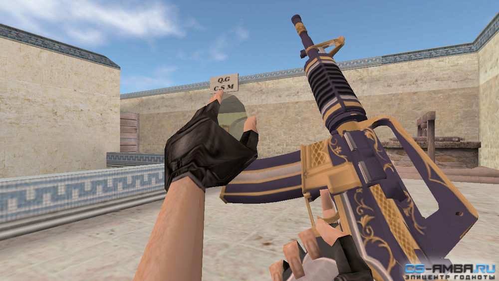 Стандартная HD модель M4A1 «Golden Coil» для CS 1.6